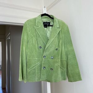 Green suede jacket